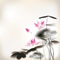 Waterlily painting Royalty Free Stock Photo