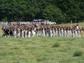 Waterloo, Belgium - June 18 2017: Scenes from the reenactment of Royalty Free Stock Photo