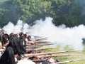Waterloo, Belgium - June 18 2017: Scenes from the reenactment of Royalty Free Stock Photo