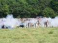 Waterloo, Belgium - June 18 2017: Scenes from the reenactment of Royalty Free Stock Photo