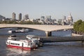 Waterloo Bridge with St Pauls Cathedral Church, London Royalty Free Stock Photo