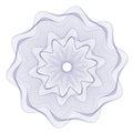 Watermark. Guilloche rosette element. Digital watermark for Security Papers. It can be used as a protective layer for certificate,