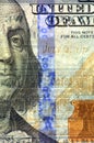 Watermark on new hundred dollar bill Royalty Free Stock Photo