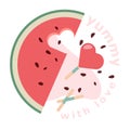 Watermelon ice cream. A dietary replacement for ice cream on a hot summer day!