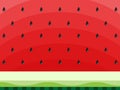 Watermelon abstract background with black seeds. Concept of Hello Summer. Fruit background, vector illustration Royalty Free Stock Photo