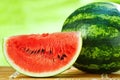 Watermelon against natural background closeup Royalty Free Stock Photo