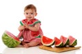 Watermelon Baby Royalty Free Stock Photo