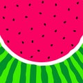 Watermelon background. Pink pulp and green rind