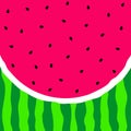 Watermelon background. Pink pulp and green rind