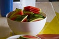Watermelon in a bowl Royalty Free Stock Photo