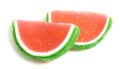 Watermelon Candy Fruit Slice on a White Background Royalty Free Stock Photo