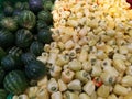 Watermelon and capsicum in the supermarket