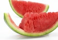 Watermelon, citrullus lanatus against White Background