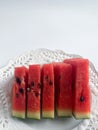 Watermelon or Citrullus lanatus on white background