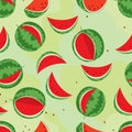 Watermelon colorful seamless Royalty Free Stock Photo