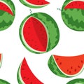 Watermelon colorful seamless Royalty Free Stock Photo