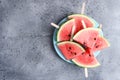 Watermelon cuts on plate