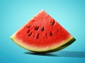 Watermelon Cuts Set Isolated, Water Melon Slices, Square Fruit Parts, Wedges, Seedless Watermelon