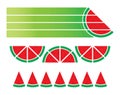 WaterMelon Decoration Elements Royalty Free Stock Photo