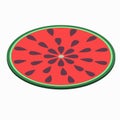 Watermelon design isometric carpet icon for interiors vector illustration.