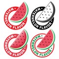 Watermelon Flavor Seal / Mark Royalty Free Stock Photo