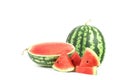 Watermelon fruits isolated on white background