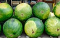 Watermelon fruits for sale at Mingun village in Mandalay, Myanmar Royalty Free Stock Photo