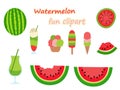 Watermelon fun for summer clipart-vector