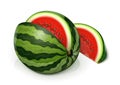 Watermelon. Green juicy fruit