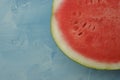 Watermelon Half on Blue Blue Background Royalty Free Stock Photo