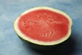 Watermelon Half on Blue Blue Background Royalty Free Stock Photo