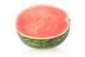 Watermelon half without seeds isolated, clipping path