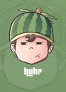 Huh Expression of Watermelon Boy