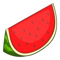 Watermelon icon, cartoon style Royalty Free Stock Photo