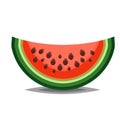 Watermelon icon in flat and siple style for summer illustration