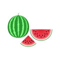 Watermelon icon. Sliced watermelon icon clip art. Clipart watermelon piece.