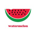 Watermelon Icon in trendy flat style isolated on white background. Royalty Free Stock Photo