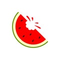 Watermelon icon. Vector water melon. Slice fruit isolated