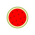 Watermelon icon. Vector water melon. Slice fruit isolated