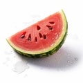watermelon isolate ,white background - generative Ai illustration Royalty Free Stock Photo