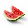 watermelon isolate ,white background - generative Ai illustration Royalty Free Stock Photo