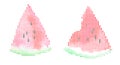 Watermelon isolated. Pixel illustration