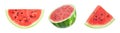 Watermelon isolated on white background. Watermelon collection. Full depth of field Royalty Free Stock Photo