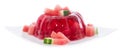 Watermelon Jello on white Royalty Free Stock Photo