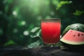 Watermelon juice green. Generate Ai