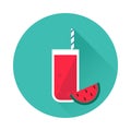 Watermelon juice vector icon