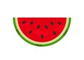 Watermelon juicy slice summer fruit icon
