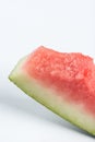 Watermelon leftovers above white background