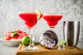 Watermelon margarita cocktail