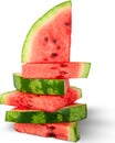 Stack of Watermelon Slices - Isolated